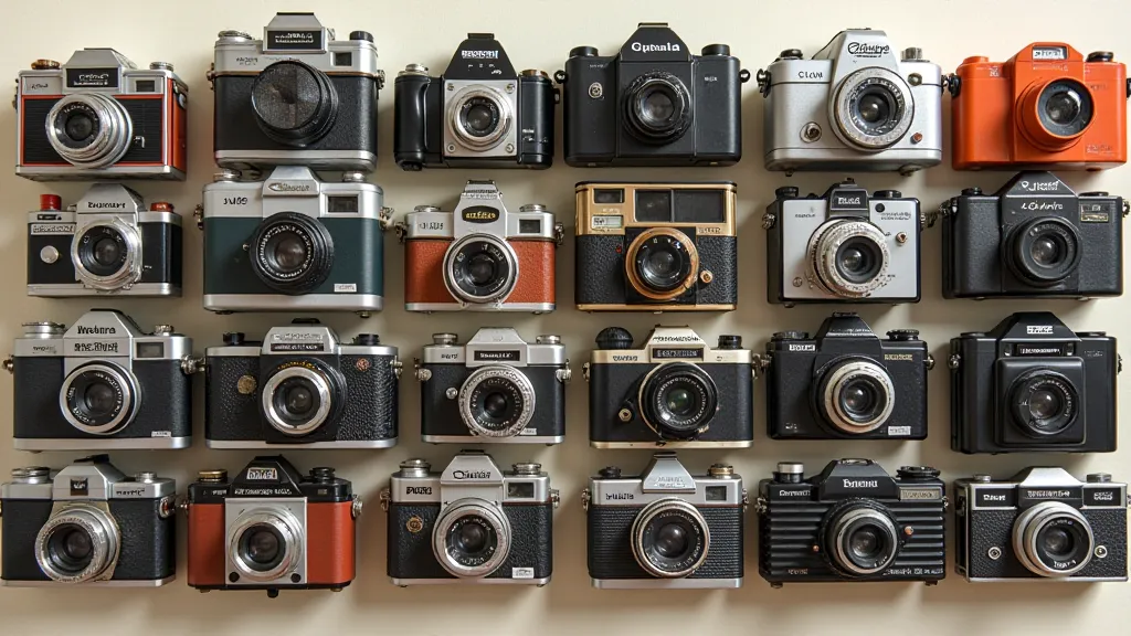 Collage of various vintage Brownie camera models