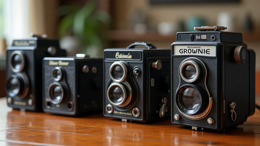 Collection of vintage Brownie cameras