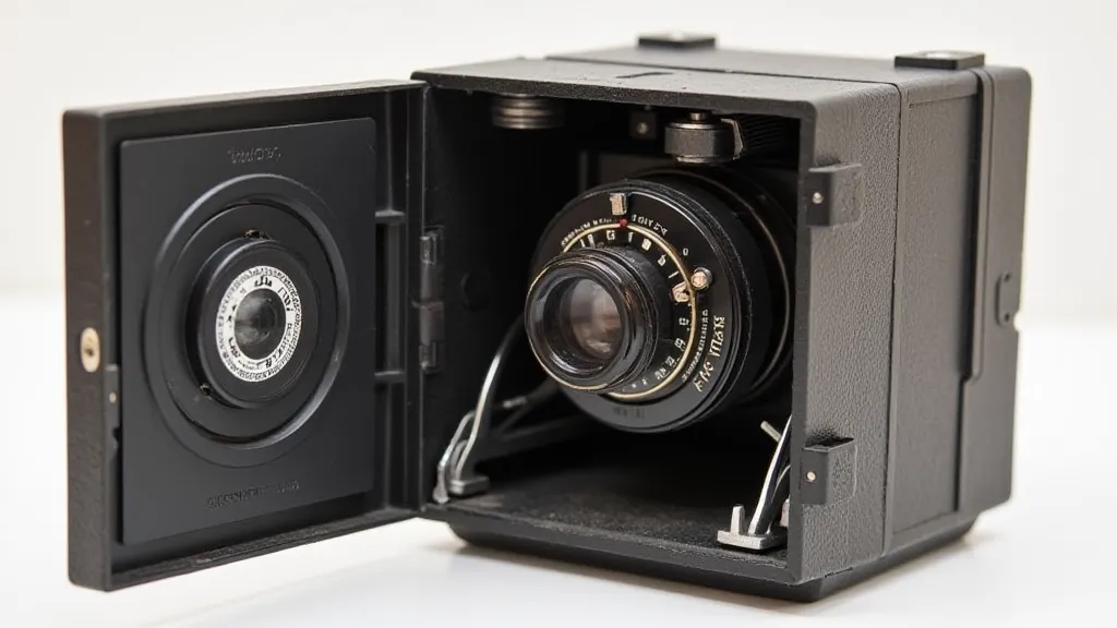 Inside view of a Brownie Reflex camera