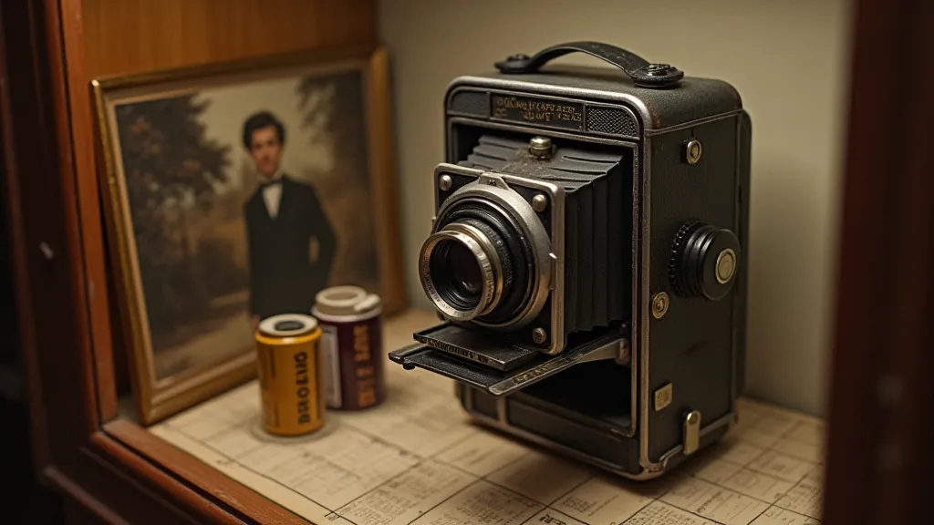 Brownie Six camera in a display case