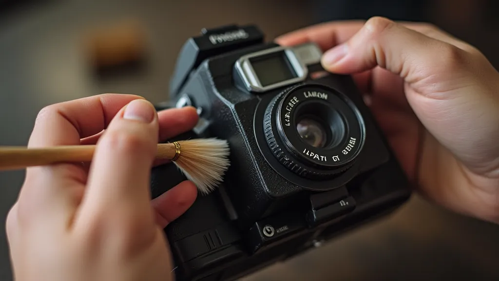 Cleaning a Brownie camera lens